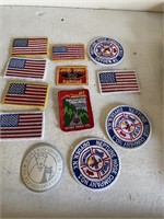 14 USA Flag Patches/Neptune Fire Patches