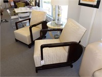 Pair of Mahogany/rosewood custom chairs