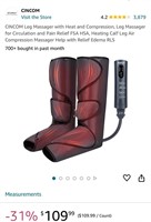 CINCOM Leg Massager with Heat and Compression