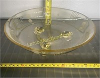 10" round yellow low profile bowl
