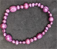 Purple Dyed Pearl Bracelet