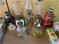 Flat of Miniature Oil Lamps