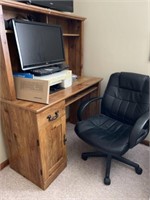 Computer Desk, Office Chair, Monitor, Keyboard Etc