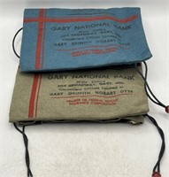 (N) 2 Cloth Gary National Bank Bags