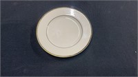 QTY 98) 6" IVORY/GOLD PLATE