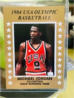 JORDAN Basketball  Olympic Rookie RC GOLD Card
