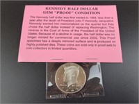 Kennedy Half Dollar Gem "Proof"