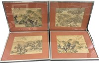 4pc Japanese Watercolors Originals Chop Marks