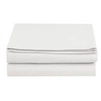 1500 Series 1-Piece Fitted Sheet  Full  White