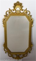Vintage Ornate Syroco Gold Framed Wall Mirror