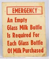 Vintage Emergency Poster Sign