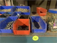 BINS OF BOLTS AND SCREWS