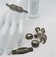 925 Marcasite Set of 5