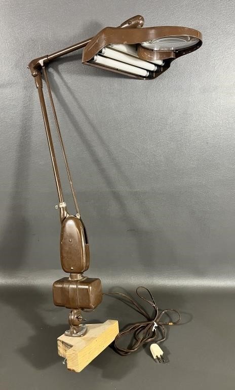 Vintage Magnifying Articulating Lamp