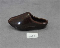 RW brown glaze wooden shoe