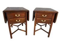 2 PA CLASSIC SOLID CHERRY DROP LEAF TABLES