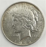 1922-D US Peace Silver Dollar