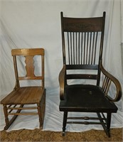 Vintage Rocking Chair & Children's Rocking Chair