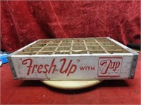 "Fresh Up" 7up wood soda pop crate.
