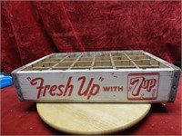 "Fresh Up" 7up wood soda pop crate.