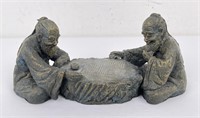 Pottery Sculpture of Men Playing Go