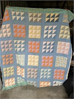 Vintage Multi-Colored Squared Quilt