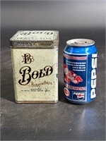 BOLD BOBROW BROS TOBACCO TIN LEADING  CIGAR