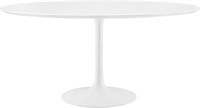 Modway Lippa 60 Dining Table  White  Round Top