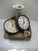 clocks, candle stand