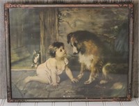 "Can't You Talk" Vintage Collie Print