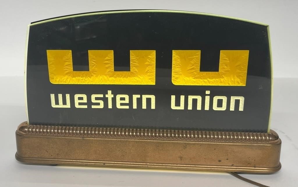 WESTERN UNION LIGHTUP COUNTER SIGN