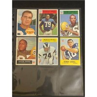 (6)1960's Football Cards With Hof