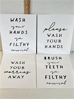 Framable bathroom signs