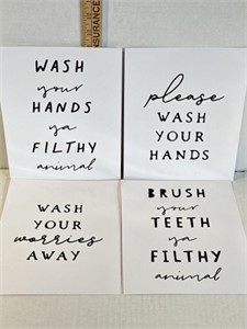 Framable bathroom signs