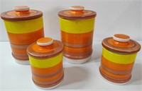 RETRO 4PC CANISTER SET w/ LIDS