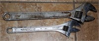 [CH] (Lot of 2) Large Adjustable Wrenches