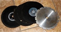 [CH] Lot of 6 12" Cut-Off Wheels & Saw Blade