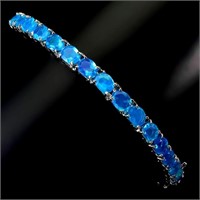 Natural Blue Opal Bangle