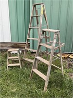 3 Wooden Ladders,  Some Werner