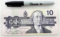 Billet de 10$ CANADA 1989