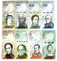 Série de 8 billets du VENEZUELA