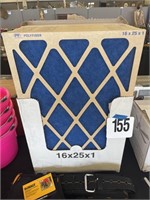 1 CASE OF 12 - 16" X 25" X 1" AIR FILTERS