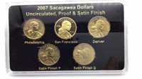 2007 Sacagawea Dollars Uncirculated, Proof &