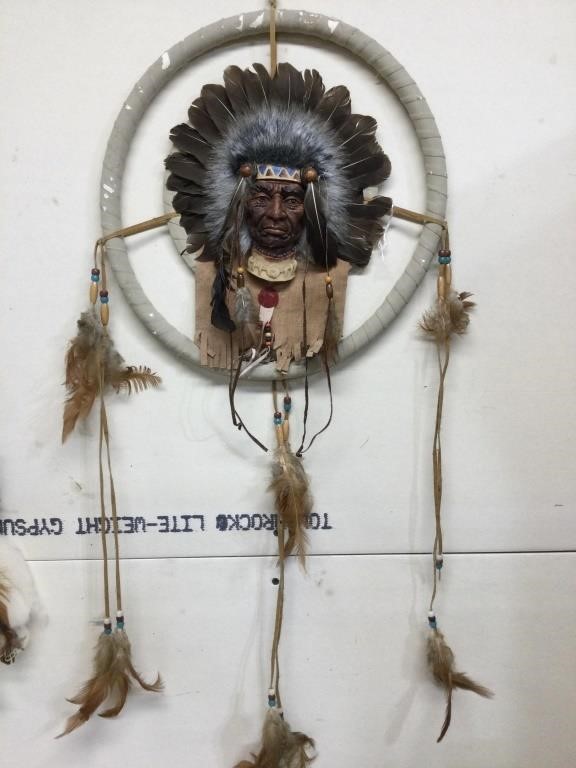 Vintage Dream Catcher w/ Indian Head