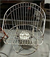 Metal swivel chair