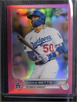 2022 TOPPS CHROME MOOKIE BETTS PINK REFRACTOR