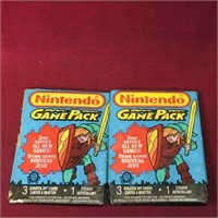 Pair Of 1990 Nintendo Game Pack Trading Cards