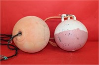 2pc Metal Buoys (1)  Trawlnet Ball made in Denmark