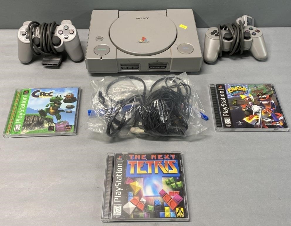 Sony PlayStation System, Controllers & Games Lot