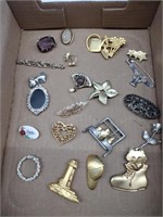 Twenty Costume Jewelry Pins x20